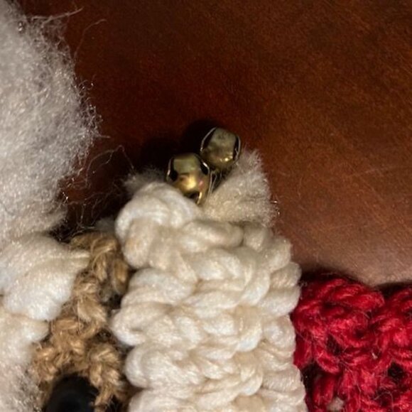 Vintage Handmade Macrame Santa Claus Ornament rustic christmas decor - Picture 3 of 8